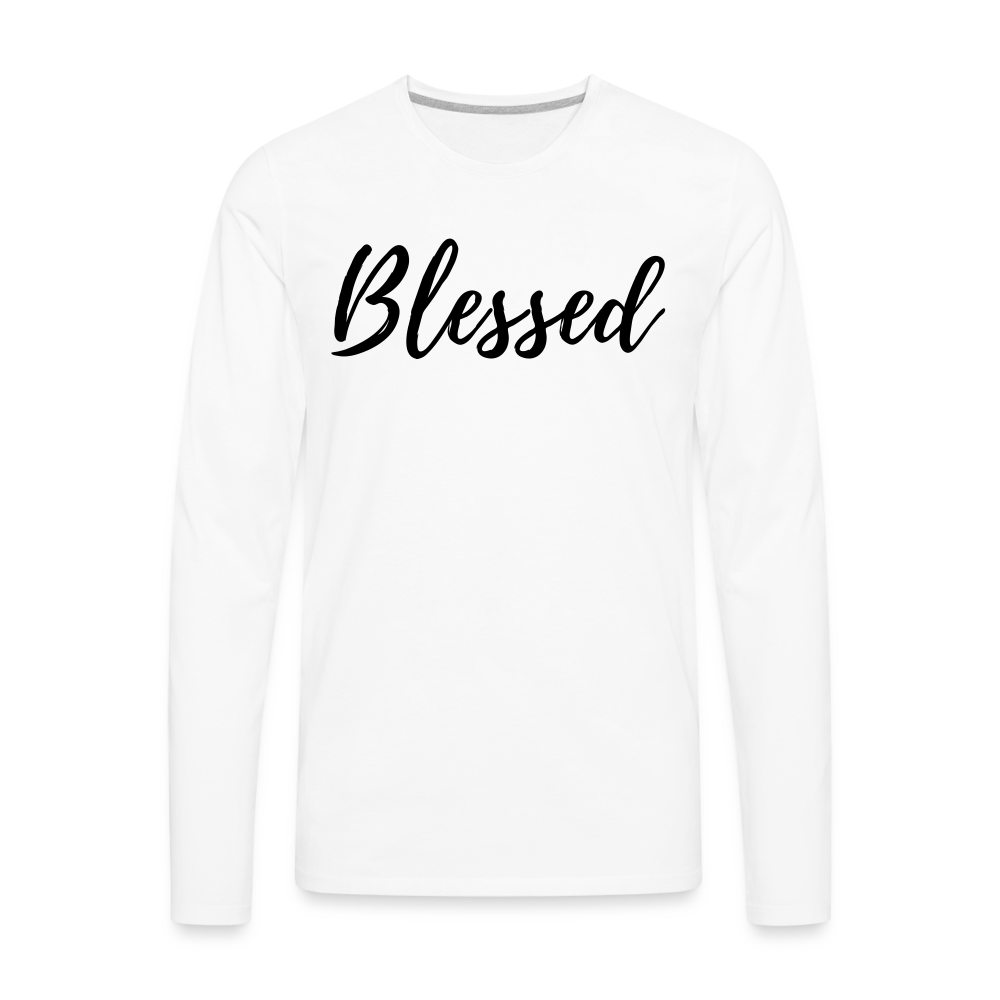 Men's Premium Long Sleeve T-Shirt - white