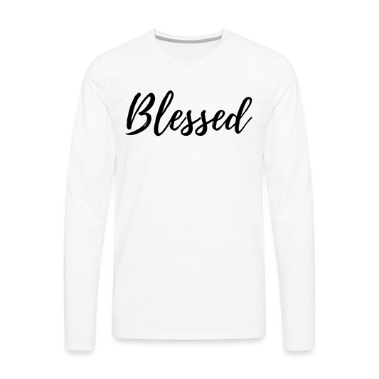 Men's Premium Long Sleeve T-Shirt - white