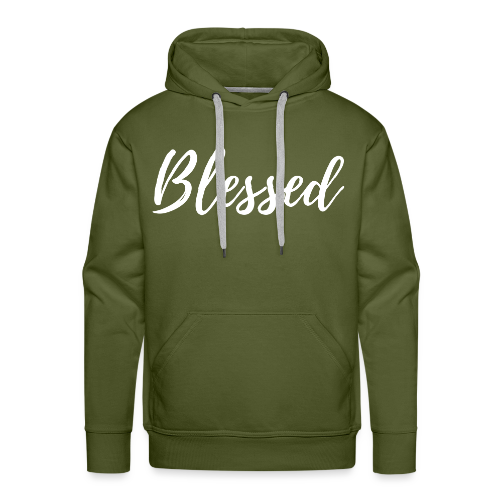 Men’s Premium Hoodie "Blessed" - olive green