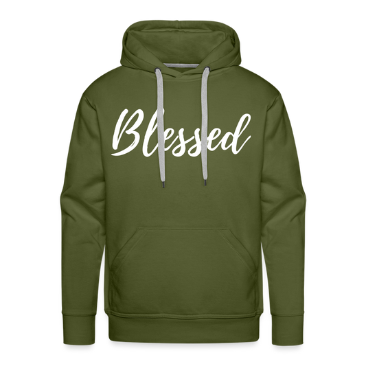 Men’s Premium Hoodie "Blessed" - olive green