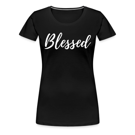 Women’s Premium T-Shirt "Blessed" - black