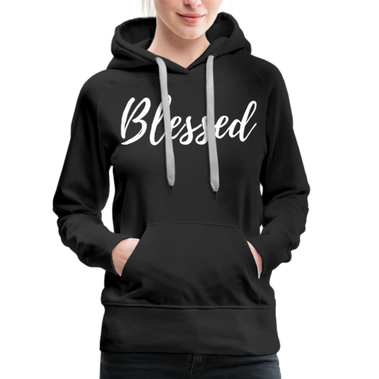 Women’s Premium Hoodie "Blessed" - black