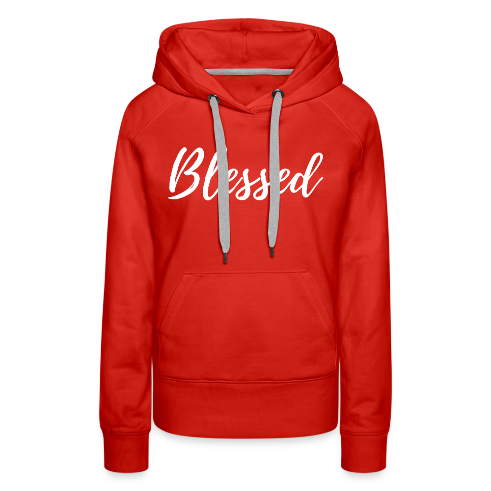 Women’s Premium Hoodie "Blessed" - red