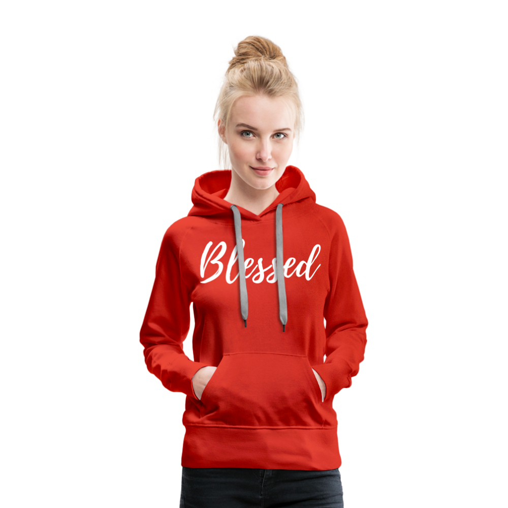 Women’s Premium Hoodie "Blessed" - red