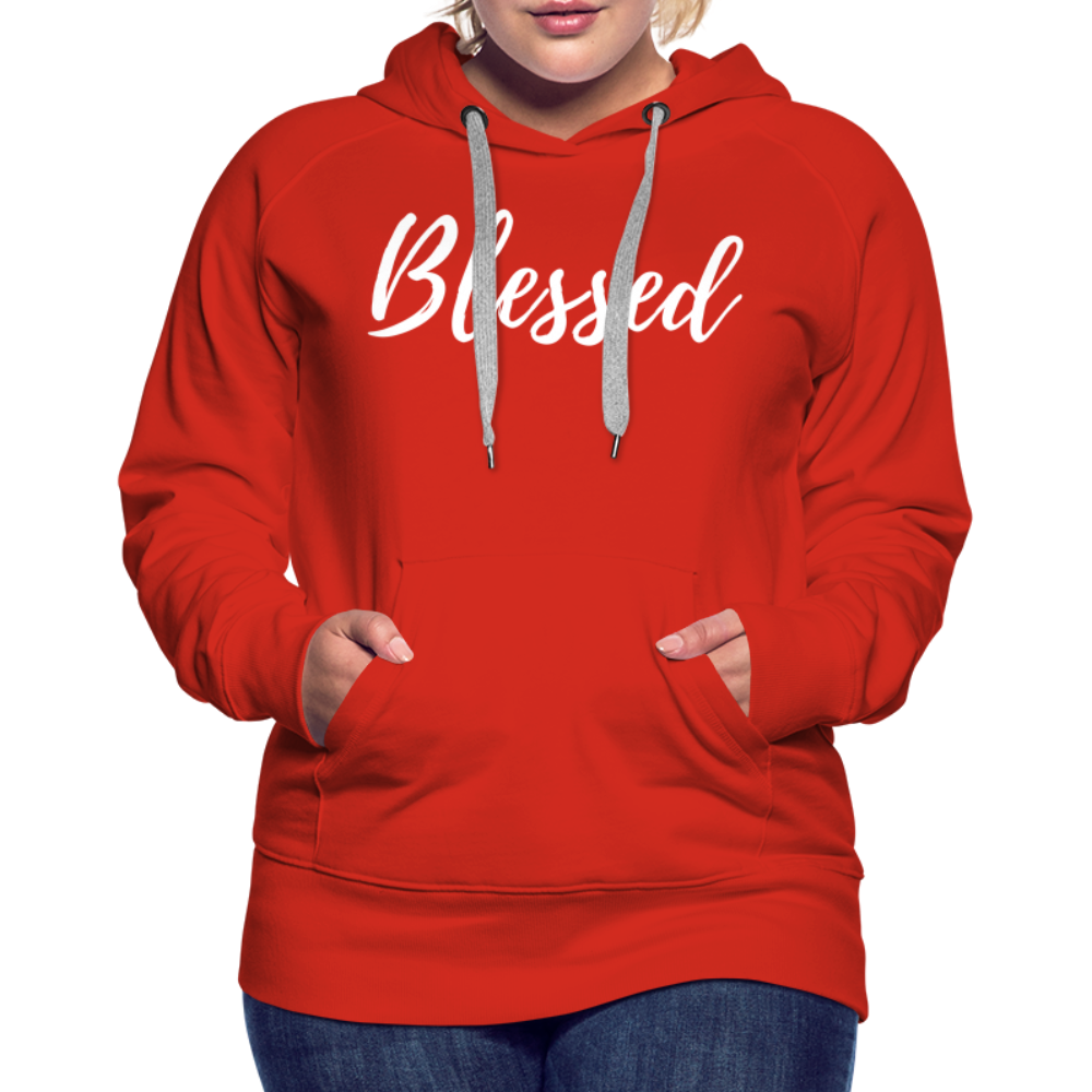 Women’s Premium Hoodie "Blessed" - red