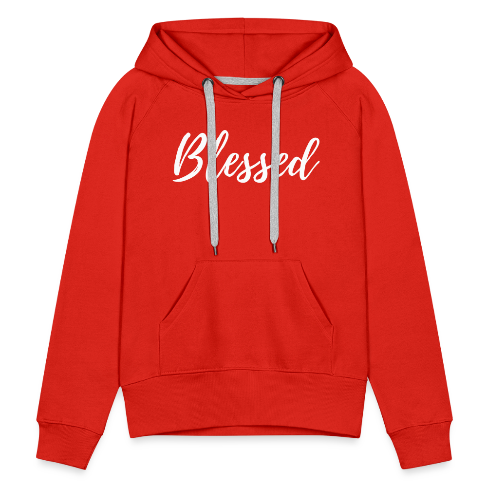 Women’s Premium Hoodie "Blessed" - red