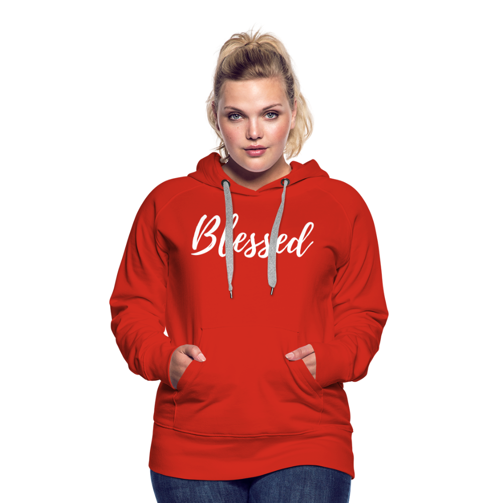 Women’s Premium Hoodie "Blessed" - red