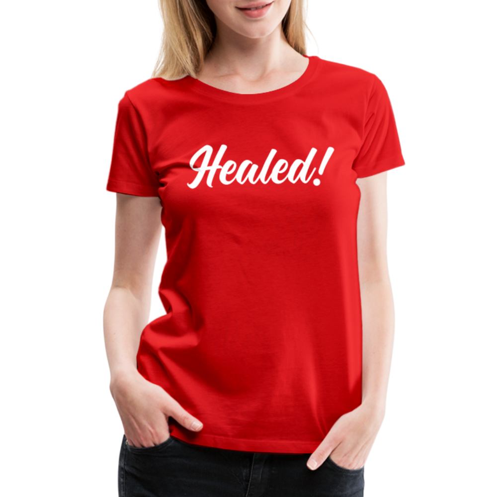 Women’s Premium Organic T-Shirt " Healed" - red