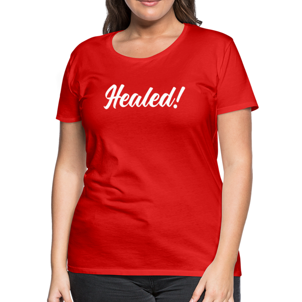 Women’s Premium Organic T-Shirt " Healed" - red