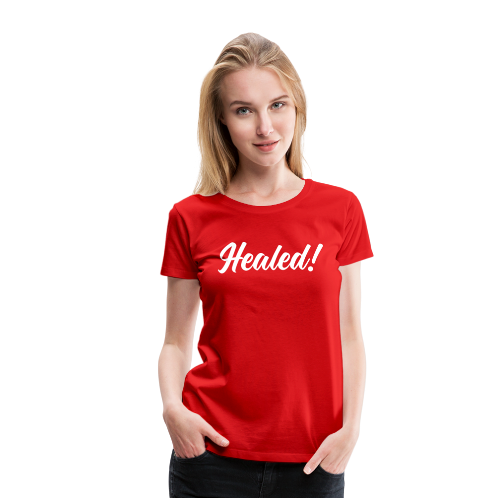 Women’s Premium Organic T-Shirt " Healed" - red