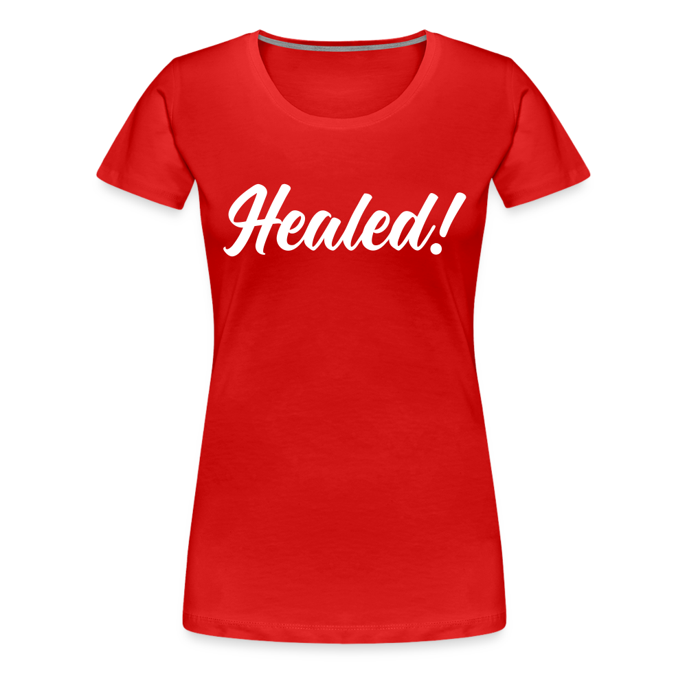 Women’s Premium Organic T-Shirt " Healed" - red