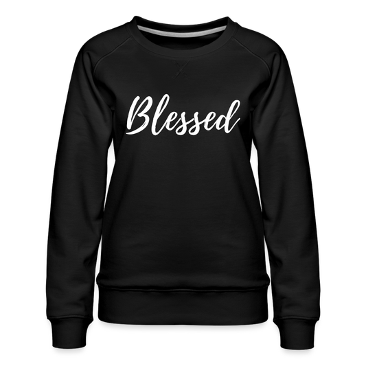 Women’s Premium Sweatshirt "Blessed" - black