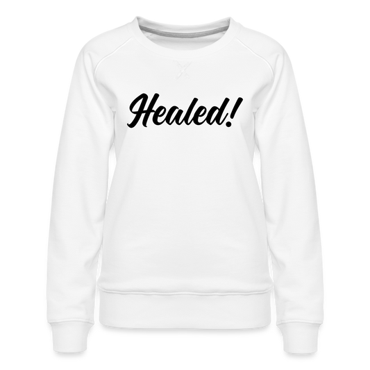 Women’s Premium Sweatshirt "Healed" - white